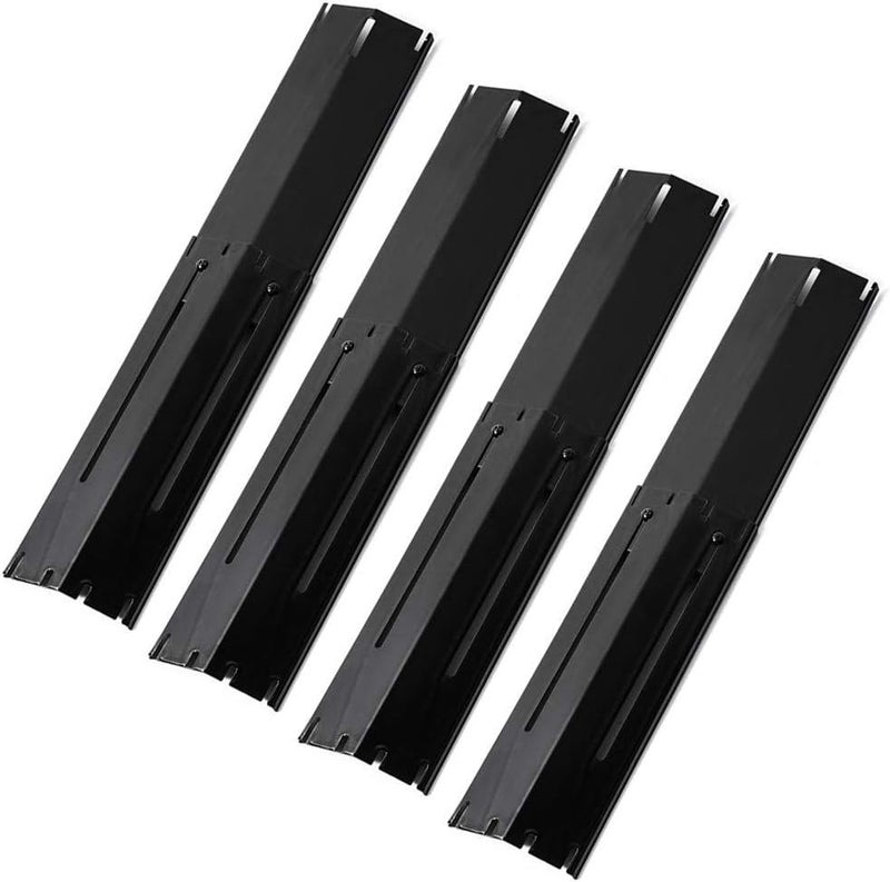 DELSbbq Universal Adjustable Grill Heat Plate Replacement for Gas Grill, Porcelain Steel Heat Plate Shield, Flavorizer Bar, Extends from 11.75" up to 21" L (Pack of 4) - Image 1